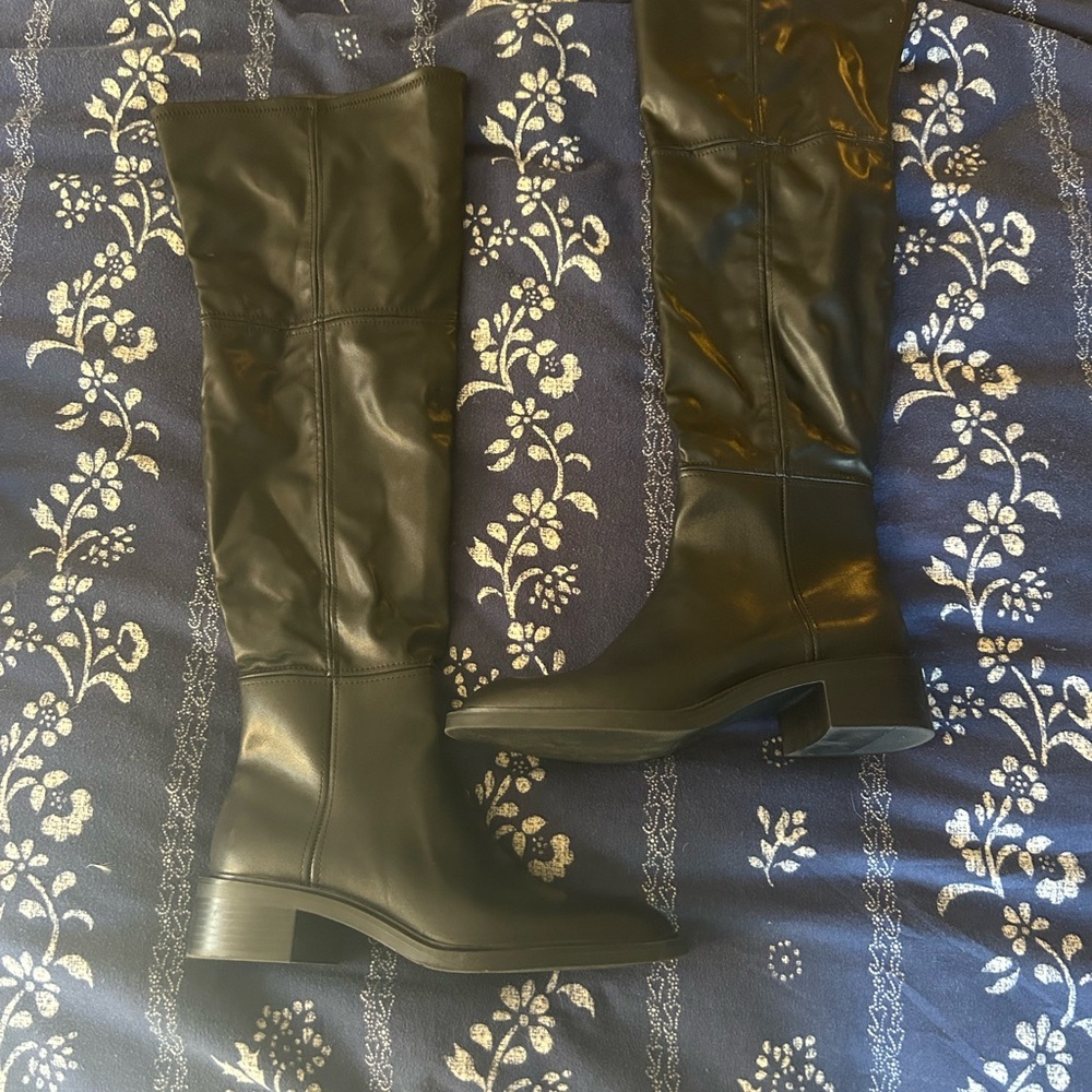 Zara Black Heeled Boots